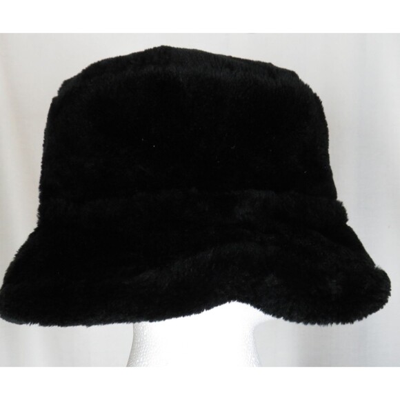 David & Young Black Faux Fur Bucket Hat main image 7